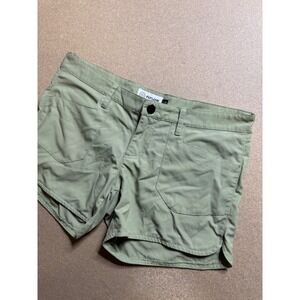 Flylow Womens Olive Green Casual Shorts‎ Back Flap Pocket Comfort Size 28